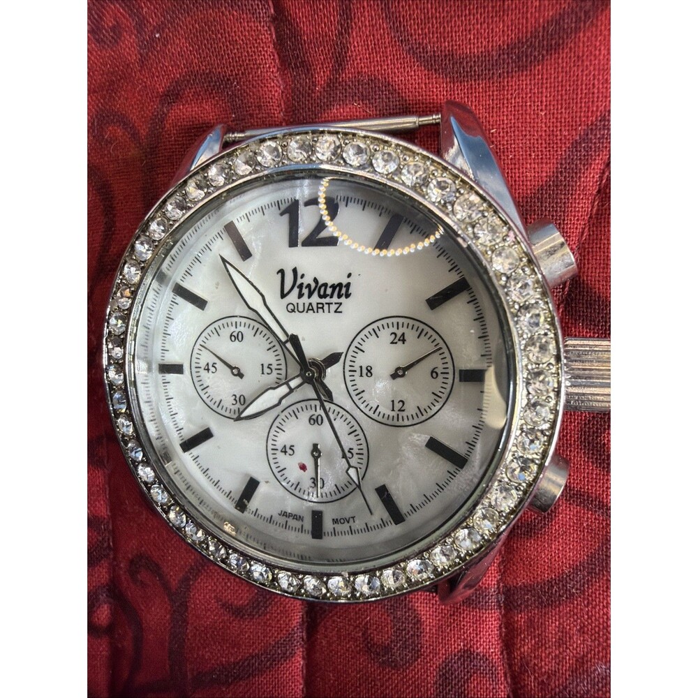 Vivani Analog Wristwatch New Battery Runs Great No Band